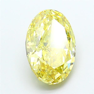 เพชรเพาะเลี้ยง CVD รับรองคุณภาพ พลอยหลวมสำหรับเครื่องประดับชั้นดี รูปทรงวงรี ประกายเจิดจรัส สีเหลืองเข้ม - Product Image 3