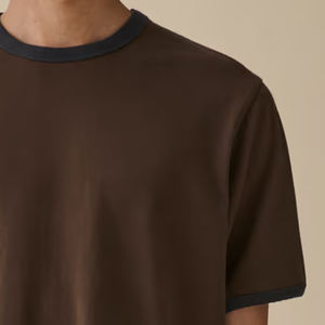 Camiseta Casual de Diseño Elegante para Hombre, Color Sólido, Alta Calidad, Corte Holgado, Estilo Moderno, Cuello Redondo, Diseño 2026 - Product Image 4