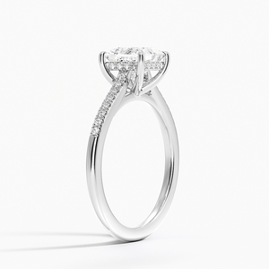 BOJ <b>Ring</b> 0110 Princess Cut 925 <b>Silver</b> Lissome Half Prong Setting <b>Solitaire</b> Diamond <b>Ring</b> 2ct D Color VVS1 Moissanite GRA - Product Image 2