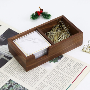 Black Walnut Wooden <b>Sticky</b> <b>Notes</b> Holder Premium Quality Home Office Desk Organizer at Wholesale Price - Product Image 1