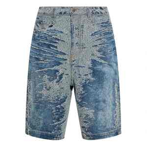 Shorts en jean slim déchirés pour homme, style cool et élégant, haute qualité, résistants aux plis, légers pour l'été, streetwear, fabriqués au Pakistan - Product Image 1