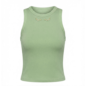 Nuevo Diseño, Camiseta sin Mangas para Mujer, Color Sólido, Corte Ajustado, Estilo Urbano, Impresión Digital, Camisetas Deportivas Tejidas - Product Image 1