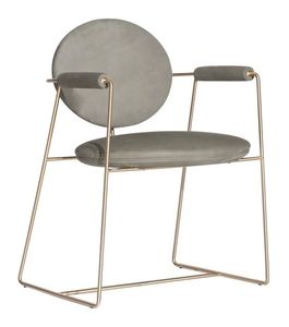 Silla Otomana Ligera con Estructura de Metal Negro y Respaldo para Sala de Estar, Bodas, Uso Decorativo - Product Image 2