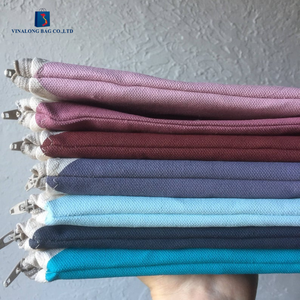 OEM Wholesale Canvas Cosmetic Zipper Pouch Travel Toiletry Storage Makeup Bag Custom Logo Low MOQ Factory Supply - Product Image 2