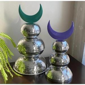 Decoración de Minarete para Eid Al-Fitr, Torre Decorada en Plata, Adorno Islámico para la Torre de Eid - Product Image 2
