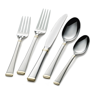 Ensemble de couverts modernes en acier inoxydable miroir, collection élégante de couverts de table pour la maison, la cuisine et l'hôtel à prix avantageux - Product Image 3