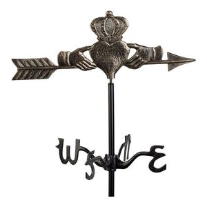 Aguirra de hierro tradicional con flor de lis en la parte superior y brújula de direcciones, adorno para jardín exterior - Product Image 3