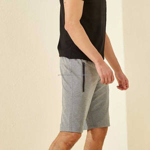 Short en coton gris avec logo personnalisé pour hommes Short de sport respirant en nylon pour hommes - Product Image 4