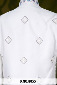 Conjunto Indo-Occidental de Diseño Floral Pastel para Hombre, con Tela TR Lachko y Adornos de Cuentas - Product Image 4