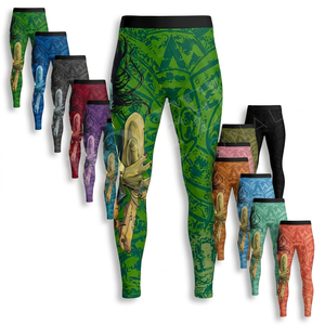 Customized Color & Size Compression Leggings Custom Printed Logo Sports Tights High Stretch Gym Workout Running Fitness Pants - Product Image 1