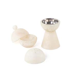 Juego de quemadores de incienso de resina con textura de piedra, soporte para aromaterapia con tapa y base, diseño gris mármol - Product Image 5