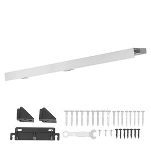Hardware per Armadio: Kit Binario Doppio in Lega di Alluminio da 1,2 m per Porte Scorrevoli Silenziose e Scorrevoli - Facile Installazione - Product Image 1