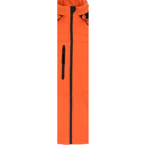 Softshell Homme Orange Personnalisé Hiver Décontracté Col Montant Fermeture Éclair Imperméable Respirant Coupe-Vent Séchage Rapide - Product Image 3