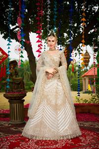 Colección Roop Bridal Couture Traje de novia pesado completo con impresionantes adornos de piedra Jarkhan Blusa detallada y Dupatta - Product Image 4