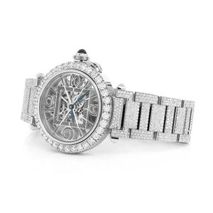 Iced Out Moissanite <b>Watch</b> VVS Diamond Hip Hop Fashion Stainless Steel <b>Quartz</b> 20mm Band Glass Dial <b>Men</b> - Product Image 2