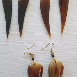 Pendientes de Cuerno de Búfalo Hechos a Mano, Ecológicos, de Alta Calidad, con Alas de Ángel, Multicolores, Joyería de Moda, Arte Coleccionable - Product Image 1