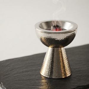 Arabic Gold <b>Bakhoor</b> Burner Metal Hammered Charcoal Incense Censer Middle East <b>Oud</b> Mubkhar for Ramadan Eid Decorations Wholesale - Product Image 4