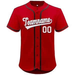 Camisetas de Béisbol al por Mayor para Hombre, Camisetas con Botones, Manga Corta, Uniformes Deportivos, Camisetas de Béisbol Personalizadas, Lisas - Product Image 2