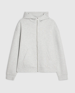 Men's Oversized Heavyweight Cotton <b>Zip</b>-Up Hoodie Drop Shoulder Relaxed Fit Blank <b>Hooded</b> Jacket - Product Image 4