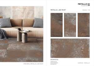 Carreaux de porcelaine effet brillant, surface métallisée, dimensions 60x120cm, 600x1200mm, 24x48, pour projets intérieurs haut de gamme - Product Image 4