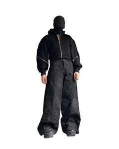 Sudadera con capucha extragrande de algodón 100% para hombre, personalizada al por mayor, ecológica, con hombros caídos, bordado en relieve, color liso, para invierno - Product Image 3