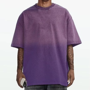 เสื้อยืดคอกลมแขนสั้นทรงโอเวอร์ไซส์สีกากีสำหรับผู้ชาย ผ้าฝ้ายเจอร์ซีย์ 100% ดีไซน์ถักแบบเรียบง่าย สีพื้น สวมใส่สบาย - Product Image 3