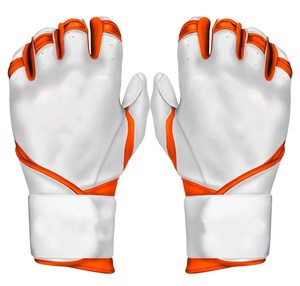 Customized Professional Leather Baseball Batting Gloves Men Right/Left-Handed XL/XXL <b>Hook</b> Loop Closure Eco-Friendly Plain Design - Product Image 1