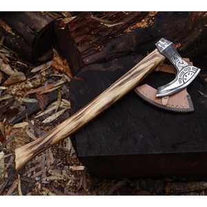 High Quality Axe Forged Steel Head Wood Handle <b>Engraved</b> Design Survival <b>Tool</b> - Product Image 4