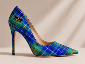 Chaussures à talons hauts pour femmes, style écossais, pour mariage et fête, escarpins à bout pointu, mode, OEM ODM, vente en gros - Product Image 2
