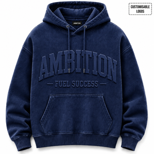 Wholesale High Quality Three-dimensional 3D Embossed Winter Hoodie Custom Logo Pure Cotton Embroidery Oversized Streetwear - Product Image 1