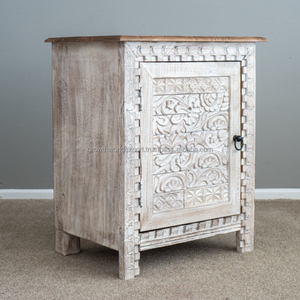 2025 meilleurs meubles de chambre à coucher modernes faits à la main indiens table de chevet en bois sculpté pour salle à manger hôtel entrée stockage utilisation pour - Product Image 3