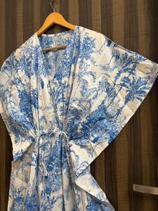 Women's Tropical Print <b>Kaftan</b> Dress <b>Beach</b> Cover Up Summer Resort Wear Loose Fit Vacation Lounge Dress Boho <b>Kaftan</b> - Product Image 5