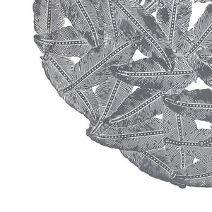 Set di 3 decorazioni murali in metallo con piume testurizzate - Categoria Arte Metallica - Product Image 5