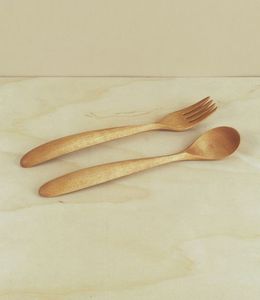 Ustensiles de cuisine en bois d'acacia naturel, cuillères résistantes à la chaleur avec trou de suspension pour mélanger et saler les salades - Product Image 3