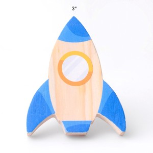 Nouveauté : Boutons de tiroir pour enfants en bois de pin, forme fusée, poignées de commode, poignées de meubles en bois durables de haute qualité - Product Image 1