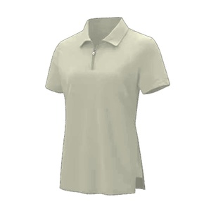 Polo de manga corta con cremallera de un cuarto para mujer, top de golf transpirable, ropa deportiva informal de verano, ropa deportiva de tenis de secado rápido - Product Image 1