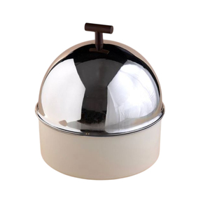 Modern Stainless Steel Hot Pot Casserole with Wooden Base Hammered Lid Insulated Food <b>Warmer</b> Serving Dish for Home Hotel <b>Buffet</b> - Product Image 4