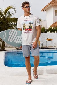 T-shirt pour homme à imprimé graphique, col rond décontracté, manches courtes, tissu léger et respirant, style streetwear élégant, à porter au quotidien - Product Image 5