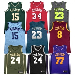 Custom Basketball Jersey Wholesale Breathable Mesh Sports Team Uniform Unisex Adult <b>Athletic</b> Tanktop Blank 100% Polyester Quick - Product Image 2