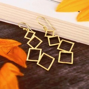 Pendientes de Latón con Acabado Oscuro, Color Chocolate, Acabado Sólido, Precio de Fábrica al por Mayor, Artesanía en Metal - Product Image 1