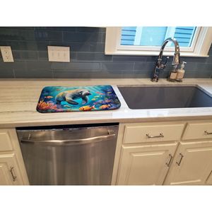 Almohadilla de secado de platos absorbente de Manatí de verano 14X21 \ "Escurridor de platos de mostrador multicolor para Cocina - Product Image 4