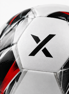 Ballon de football personnalisé X, blanc, noir, rouge, logo X, ballons de football de loisir |   OEM ODM |   Fabricant |   Design haut de gamme - Product Image 4