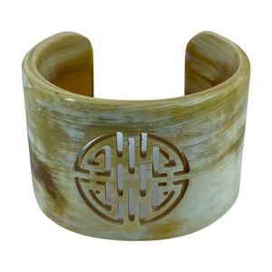 Buffalo Horn Cuff Bangle Irregular Shape <b>Polished</b> <b>Black</b> Natural Craft Art Eco-Friendly Handmade Durable Collectible Jewelry - Product Image 5