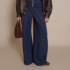Pantalones deportivos anchos de poliéster y algodón personalizados para mujer, joggers oversize de calidad premium OEM, joggers holgados para mujer. - Product Image 1