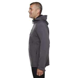Veste softshell respirante et imperméable pour homme avec logo personnalisé, col montant, coupe-vent, chaude, à capuche, décontractée pour les activités hivernales en plein air - Product Image 6