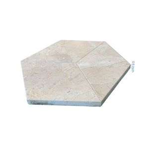 Baldosa de Mármol Natural Hexagonal en Color Amarillo Beige, Acabado Pulido para Piso y Pared, Producto de Piedra Natural Premium - Product Image 4