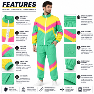 Wholesale Lightweight Windbreaker Tracksuit <b>Set</b>, Stylish Protection for Outdoor Activities Windbreaker Tracksuits for Men - Product Image 5