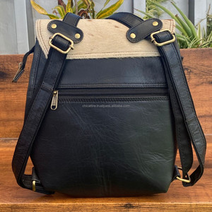 2025 Hot Selling Trendy Real Cowhide Leather Backpack Western Style Unisex 2-in-1 Multi-Use School Bag Wholesale Bulk <b>Deals</b> - Product Image 5