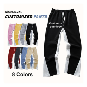TRACK SPORTS <b>Men's</b> Black Streetwear Canvas Sweatpants with <b>White</b> Letter Print Drawstring <b>Joggers</b> Quick-Dry & Breathable - Product Image 6