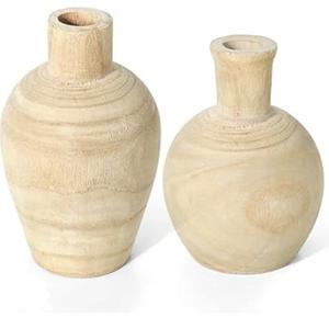 Vases en bois d'acacia faits à la main, finition résine, articles de décoration intérieure, vente en gros, fournis par l'Inde - Product Image 6